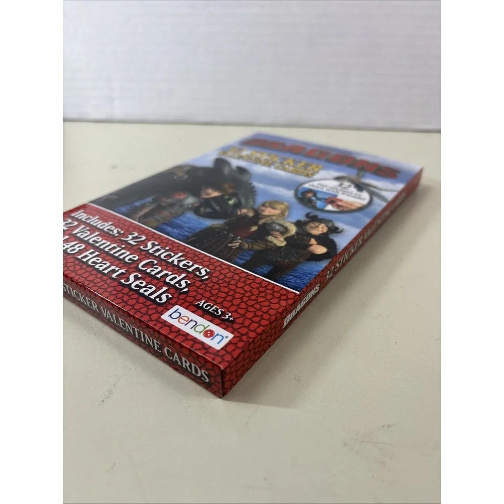 How To Train Your Dragon Valentine's Day 32 Cards/Stickers 48 Heart Seals Movie